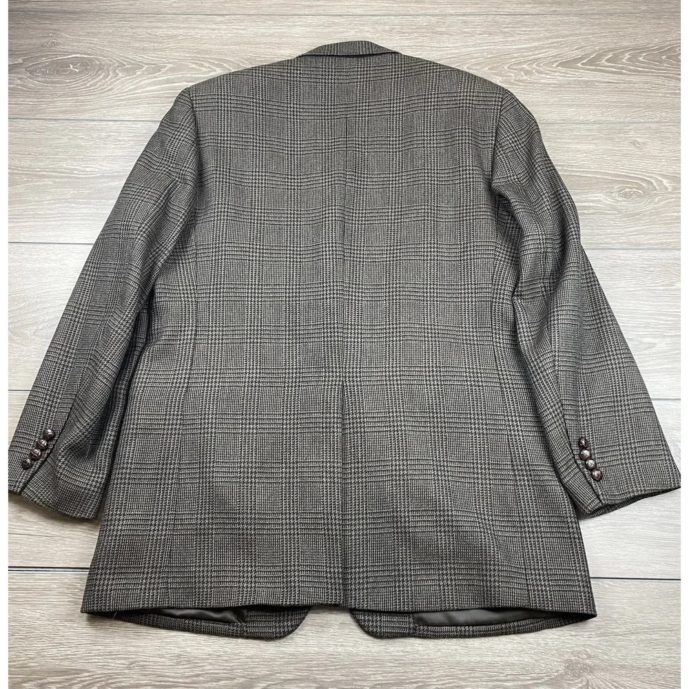 Savile Row Men's‎ Houndstooth 2 Button Sports Coat Brown Size 44